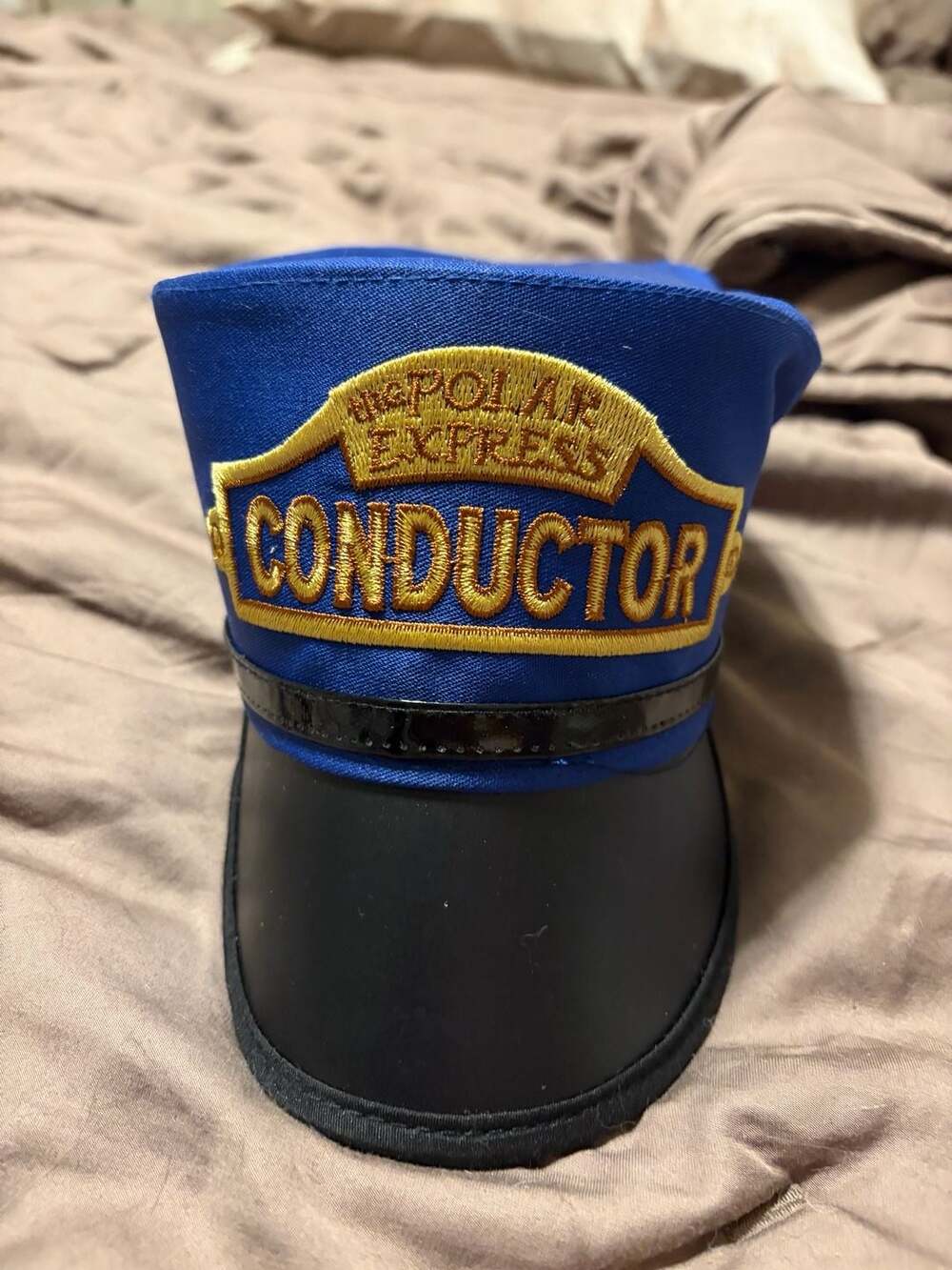 The Polar Express Conductor Hat Youth Size Blue Train Cap